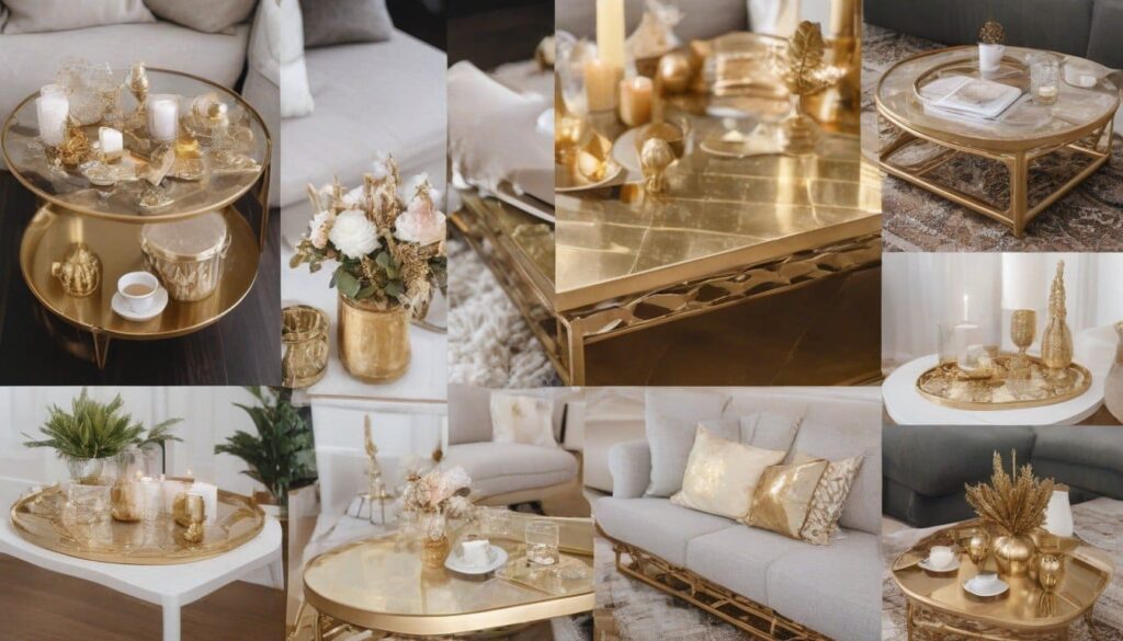 Inspirational Design Ideas for gold coffee table decor