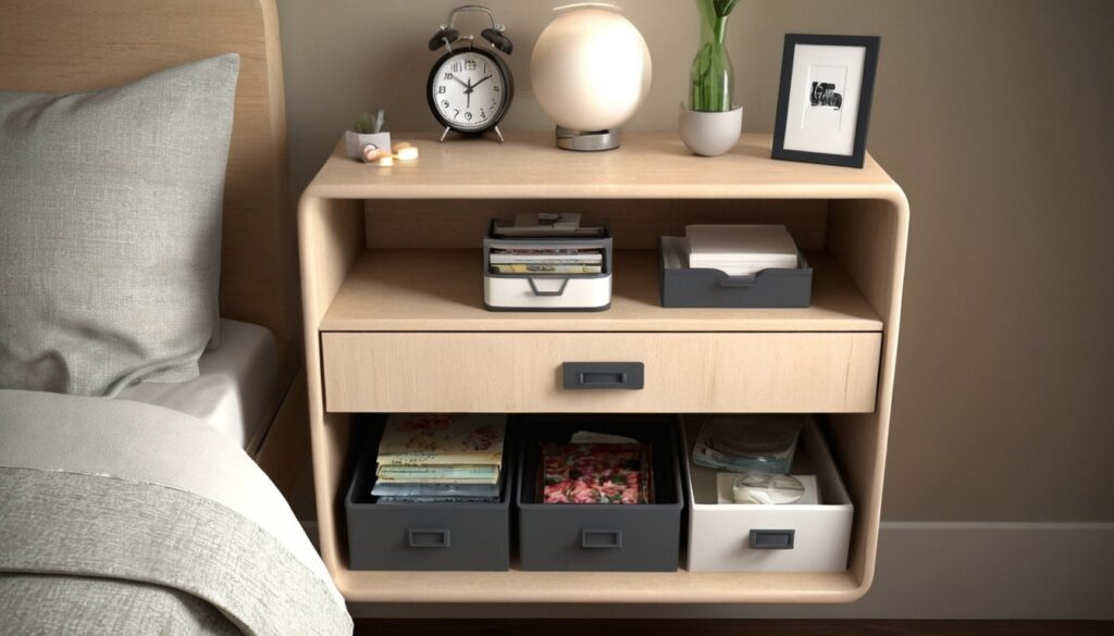 Well-Organized Bedside Table