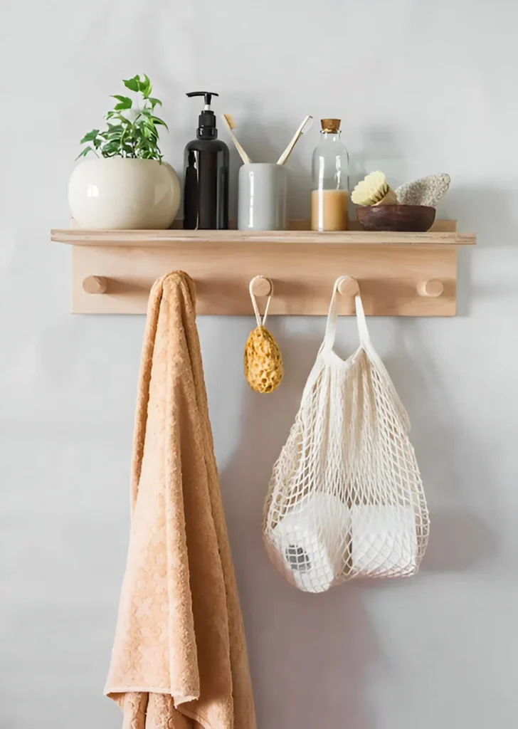 Use Decorative Hooks and Towel Racks