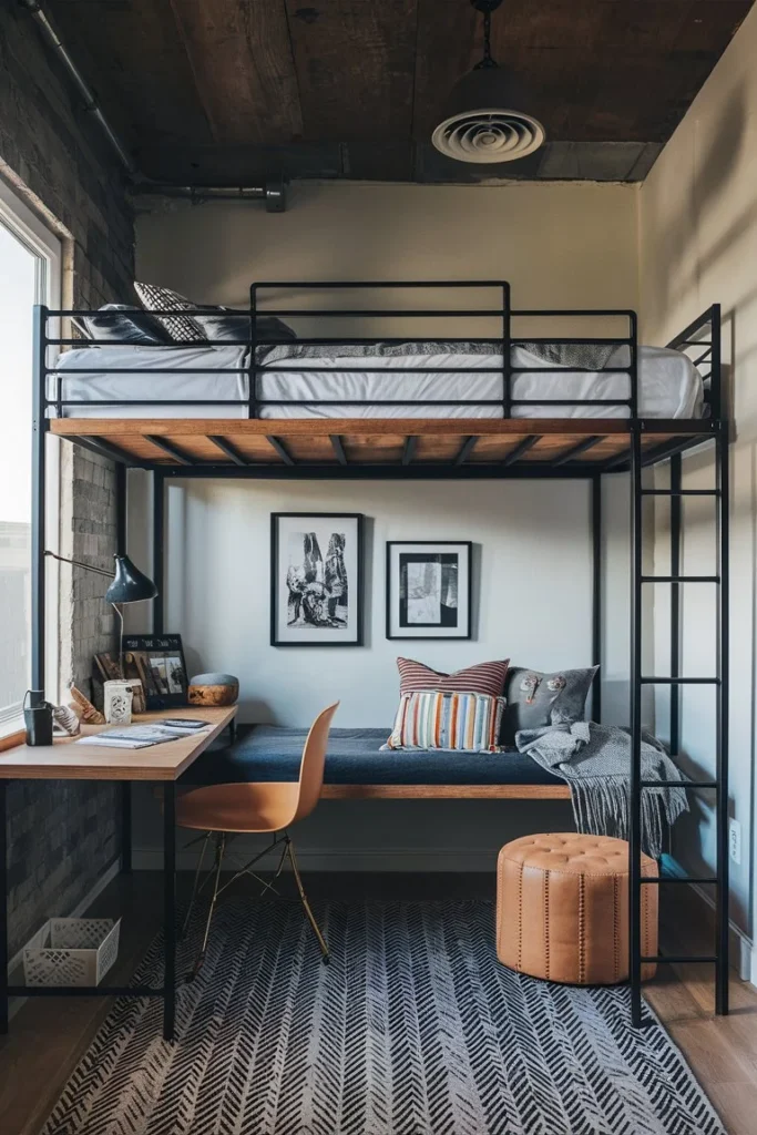 Industrial Style Loft Bed