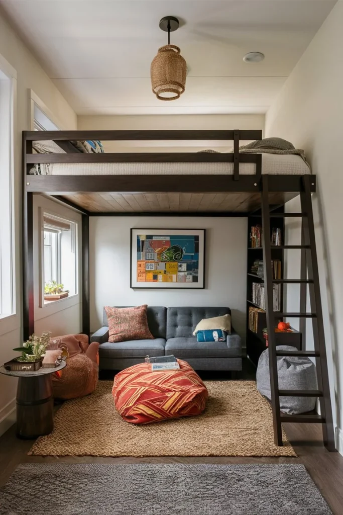 Loft Bed with Cozy Seating